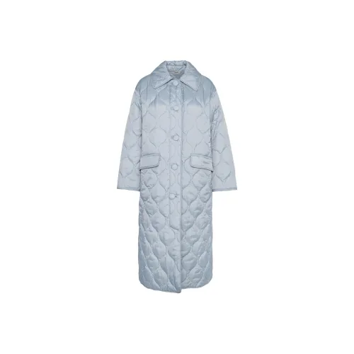 BARBOUR Хлопковый пуховик женский цвет ледяной синий