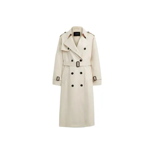 COACH SS25 Тренчкот Женский Кремовый