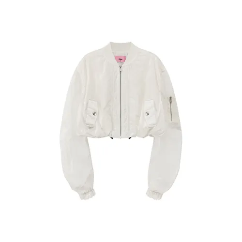 CHUU Cropped Jacket Women's White Apricot CHUU Укороченная Куртка Женская Белая Абрикос