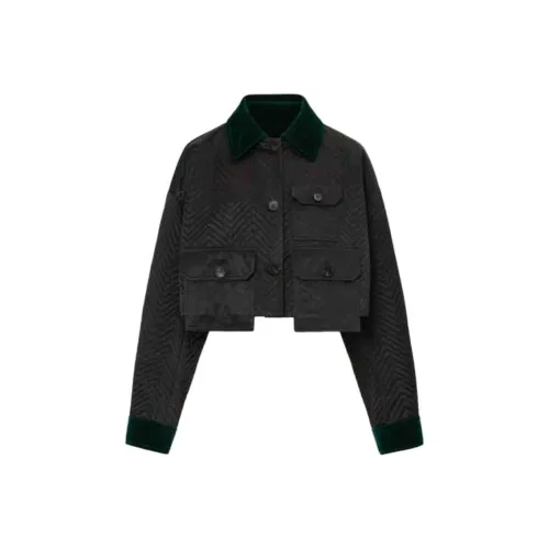 CARVEN FW23 Хлопковый пуховик женский черный