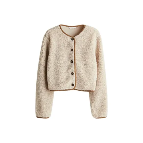 H M Вельвет Feel Куртка Женская Светлый Бежевый