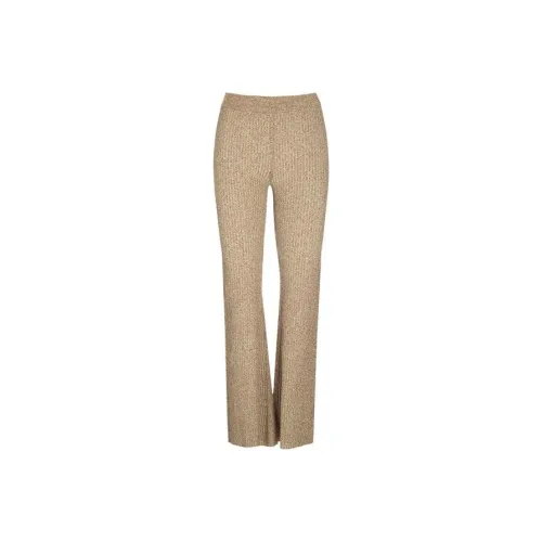 GANNI Желтые Женские Повседневные Брюки