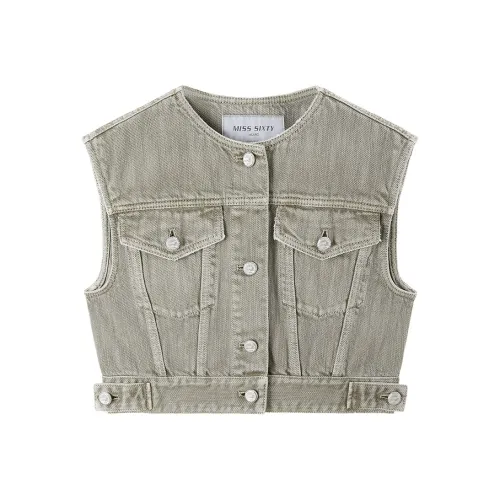 Miss Sixty Жилет Женский Серый Зеленый