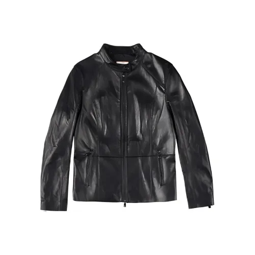 Raidy Boer кожаная куртка женская черного цвета