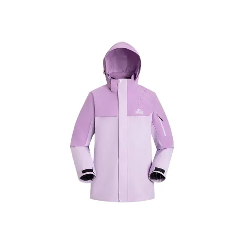 LONSDALE Водонепроницаемый Ветрозащитный Теплоизоляционный Устойчивый к холоду Ветровка Женская Облачный дым Фиолетовый