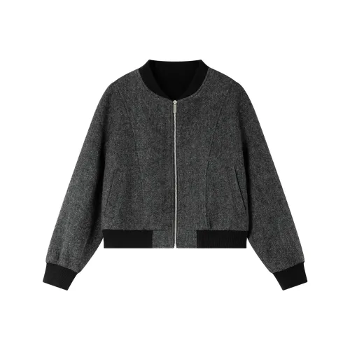 VIMLY Бейсбольная куртка Женская Темно-серая