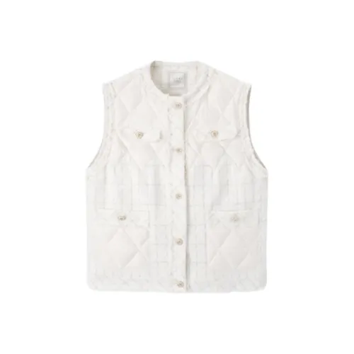 EICHITOO Экрю Женские Жилеты