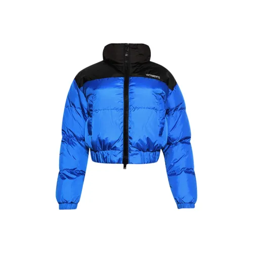 Vetements FW24 Хлопковый пуховик женский синий