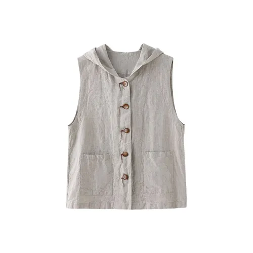 KAIMUSHI Хаки Женские Жилеты
