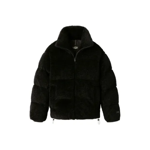 UGG Черные Женские Объёмные Куртки (Пуфы)