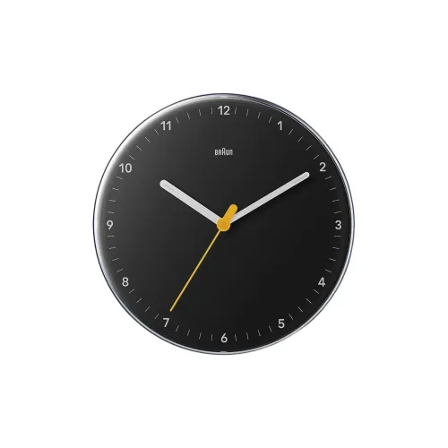 BRAUN Кварцевый механизм пластиковый корпус стенные часы унисекс черный