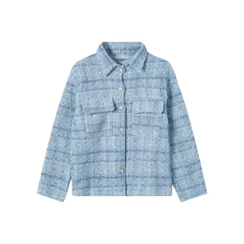 HUINIAN Укороченное пальто женское синее