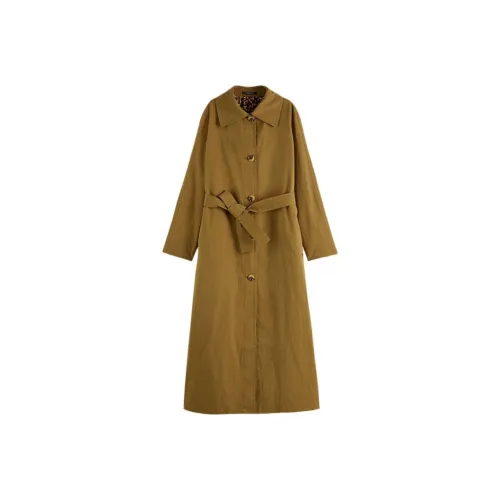 Scotch Soda Тренчкот Женский Армейский Зеленый