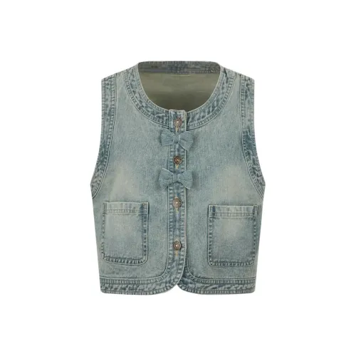Omont Джинсовый синий Женские жилеты