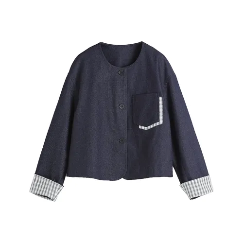 Hang Yi Court Denim Куртка Женская Темно-синяя