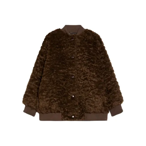 WEEKEND MaxMara Вельвет Feel Пальто Женское Коричневый