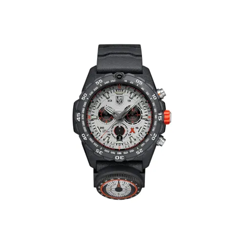 LUMINOX Кварцевый механизм Унисекс Часы 45 мм Серый циферблат Углеродное волокно CARBONOX™ Корпус Часы Резиновый ремешок