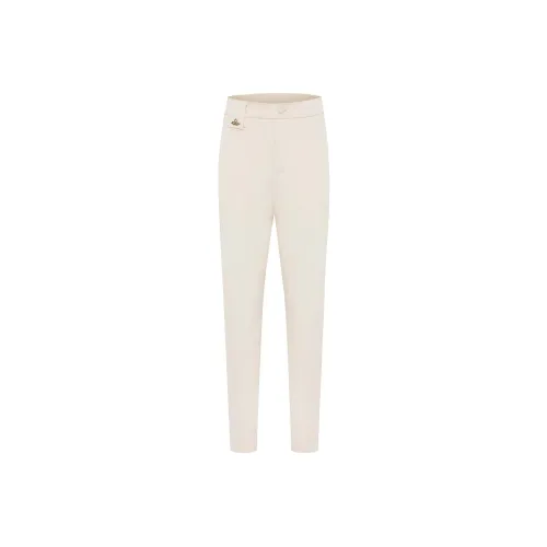 BBLLUUEE Повседневные брюки Женские Молоко Белый