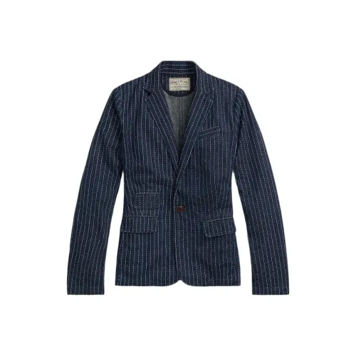 Double RL Бизнес-костюм Пальто Женское Индиго