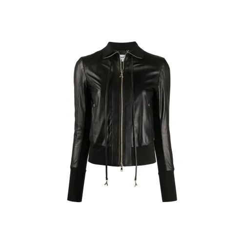 Patrizia Pepe кожаная куртка женская черного цвета