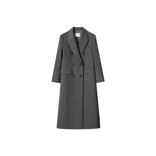 MOSIIMORII Элегантный серый женский тренч