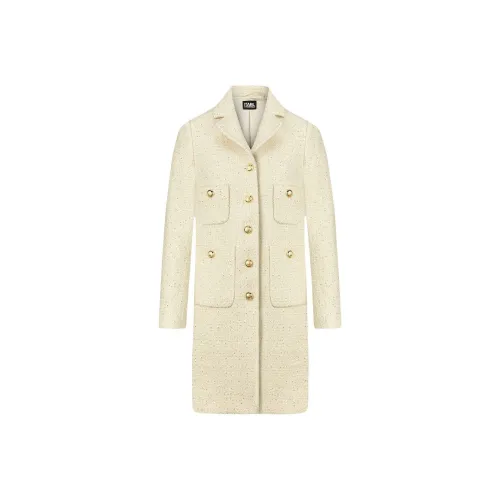 Пальто KARL LAGERFELD Женское Экрю