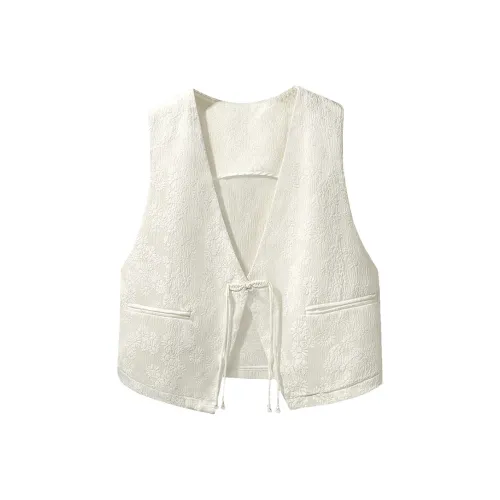 Cypress House Жилет Женский Кремовый Белый