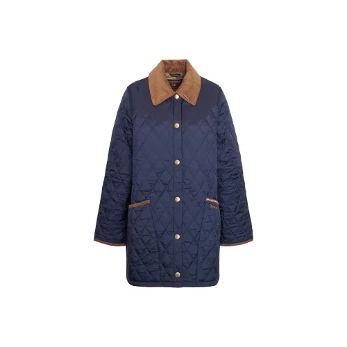 BARBOUR Хлопковый пуховик женский морской синий