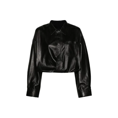 R13 SS24 Кожа Куртка Женская Черная