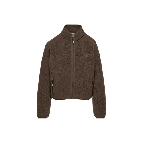 ARITZIA TNA Polartec Термический Pro Mockneck ZIP UP Бархат Feel Пальто Женские Богатый мокко коричневый Темный мокко коричневый