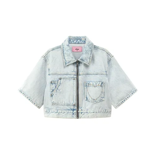 CHUU Cropped Coat Women's Light Denim Blue