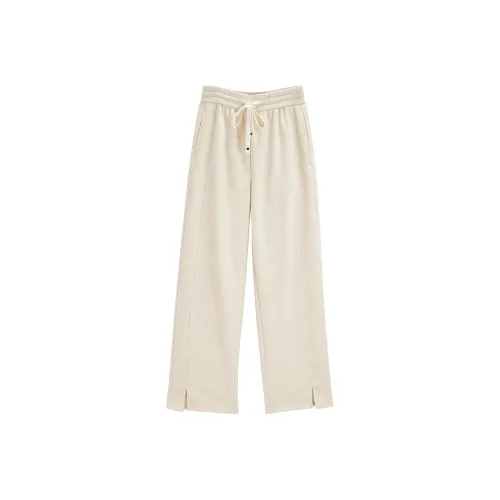 Love To Serve Повседневные брюки Женские Овсяный