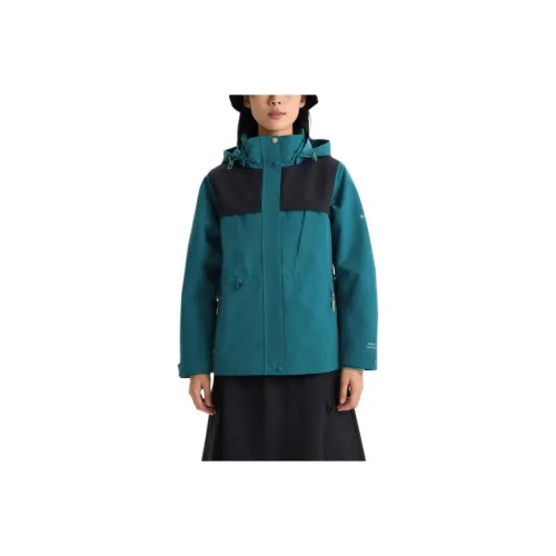 Columbia совместный бренд Transit SS25 Поход Водонепроницаемый Ветрозащитный Дышащий и Теплоизоляционный Ветровка Женские Темно-зеленый