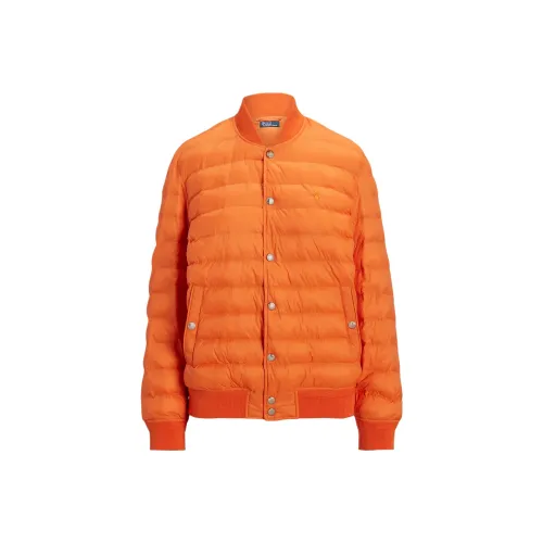 Polo Ralph Lauren Хлопковый пуховик женский цвет оранжевый