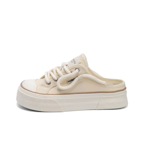 HUANQIU Резиновая подошва противоскользящие устойчивые к истиранию домашние тапочки женские бежевые