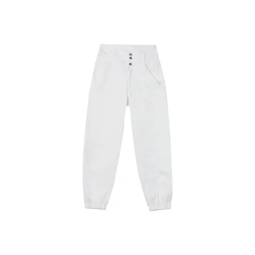 ABLE JEANS Слоновая кость Женские Повседневные Брюки