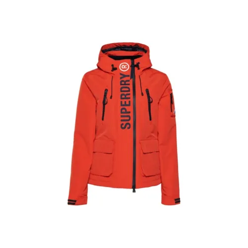 SUPERDRY Оранжево-красные Женские Ветровки