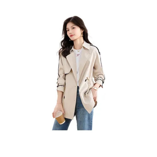 She Enjoys Cropped Jacket Women's Light Khaki