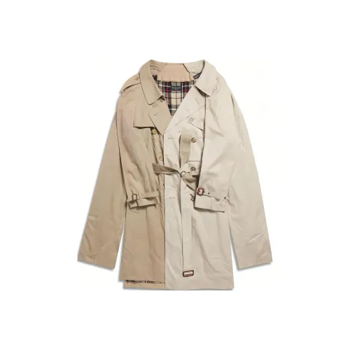 Balenciaga Двойной Рукав Тренч в Темно-Бежевом Тренчкоте Обычный крой Женские Темно-Бежевый