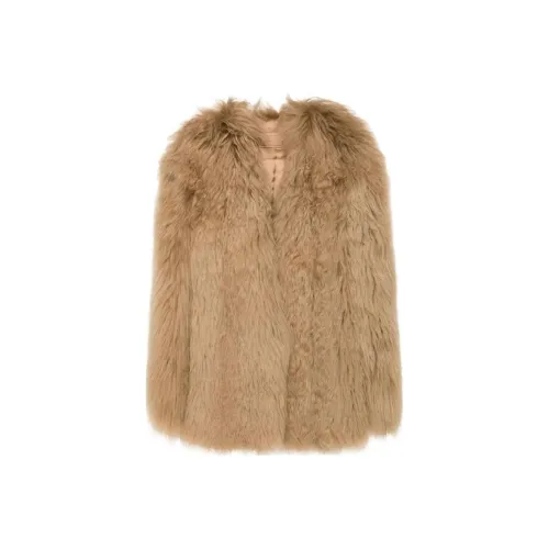 PRADA Вельвет Feel Пальто Женское Коричневый