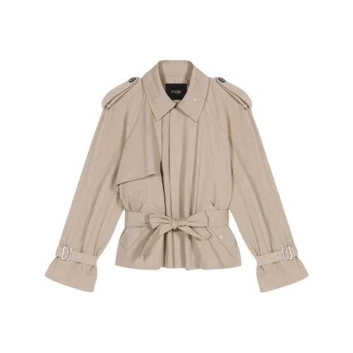 Maje Тренчкот Женский Светлый Умбра