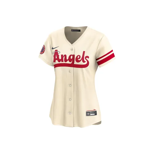 Nike x MLB Los Angeles Angels Городской Connect Бейсбольная куртка Женская Коричневый Бежевый