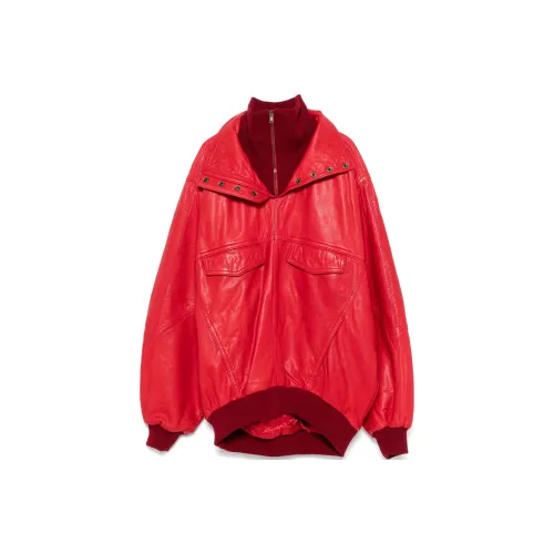 ISABEL MARANT Красный Женские Кожаные Куртки