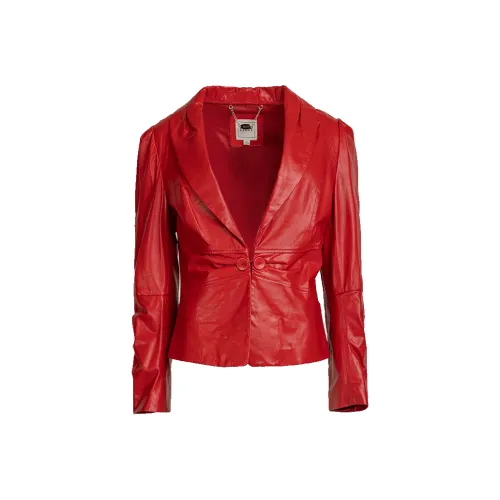 LIZZY Кожа Куртка Женская Красная