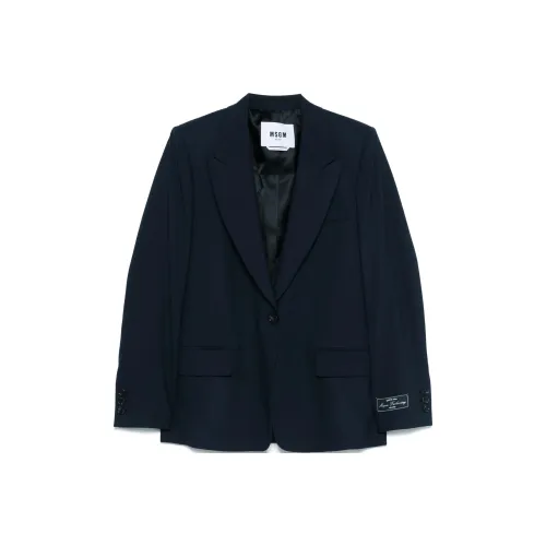 MSGM SS25 Бизнес-костюм Женский Полуночный Синий