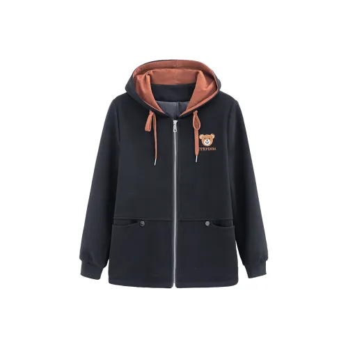 KAIMUSHI Черное женское короткое пальто