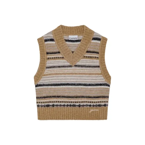 GANNI PF24 Жилет Женские Камень Тигровый глаз