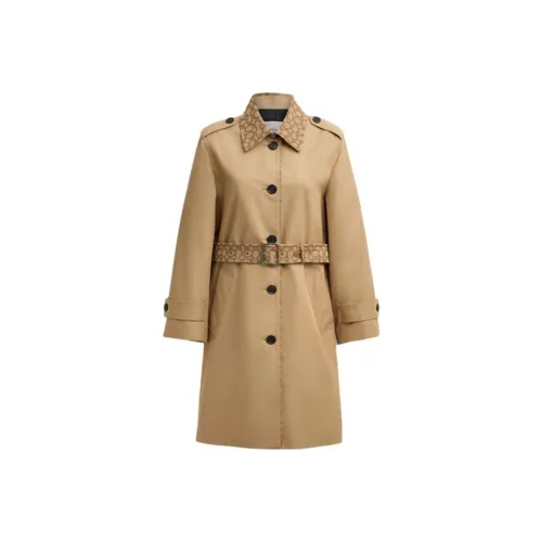 COACH SS25 Тренчкот Женский Хаки