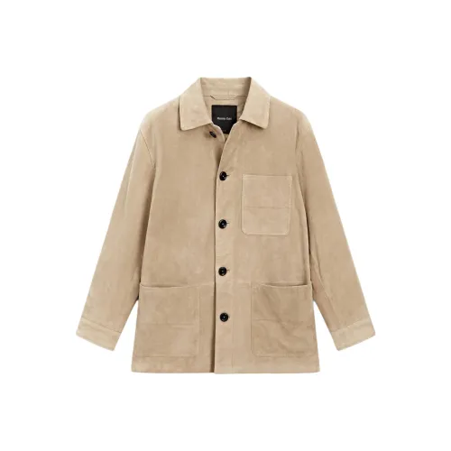 Massimo Dutti Кожа Куртка Женская Коричневая