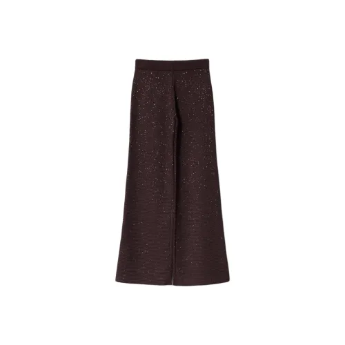 Other Stories Повседневные брюки Женские Бордовый Красный Блестящий Розовый